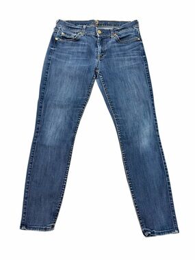 7 For All Mankind The Cropped Skinny Jeans Women’s Size 28 Medium Wash Denim